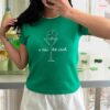 St. Patrick's Martini Irish Baby Tee, Lucky Girl Martini Cocktail Baby Tee, Cute Green Shamrock Martini Tee