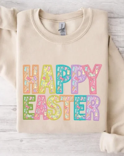 Happy Easter Sweatshirt, Womens Easter Shirt, Funny Easter Sweater, Easter Gift, Cute Easter Shirt