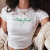 Lucky Duck Baby Tee, St Patricks Day Baby Tee, Lucky Irish Girl Croptop, Y2K Style, Vintage Artwork Womens Retro Shirt