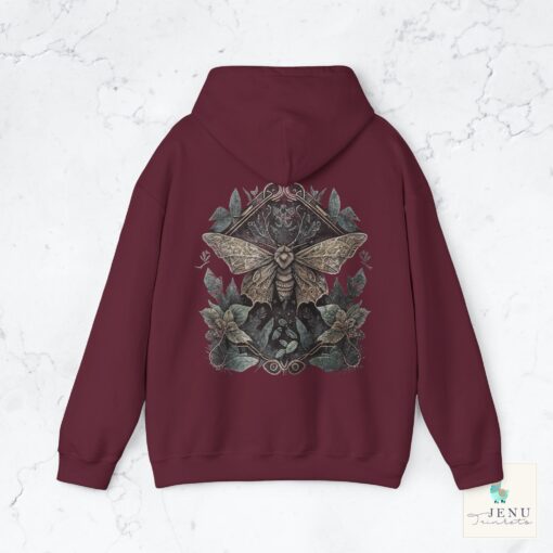 Vintage Moth Hoodie, Cottage Core Hoodie, Fairycore Top, Trendy Woodland Shirt - Image 7