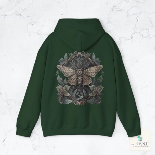 Vintage Moth Hoodie, Cottage Core Hoodie, Fairycore Top, Trendy Woodland Shirt - Image 6
