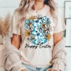 Happy Easter Bunny T-Shirt, Floral Easter T-shirt, Bunny Shirt, Coquette Easter Shirt