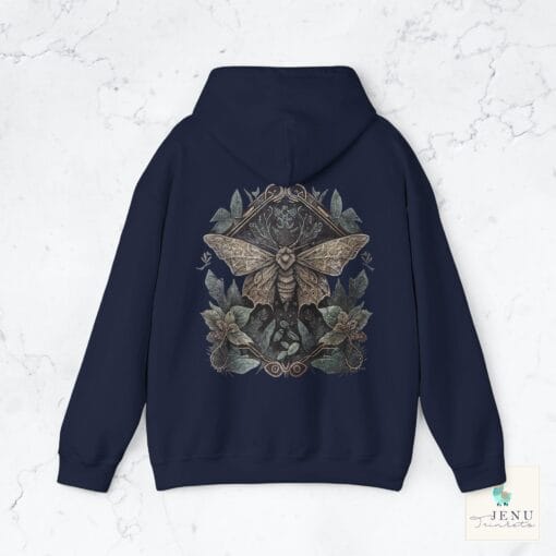 Vintage Moth Hoodie, Cottage Core Hoodie, Fairycore Top, Trendy Woodland Shirt - Image 5