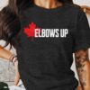 Elbows Up Canada T-Shirt, True North Strong and Free, Canadian Hockey Culture