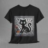 Whimsical Cat Graphic Tee, Great for Cat Lovers, Unique Gift, Cozy Comfort, Cute Top