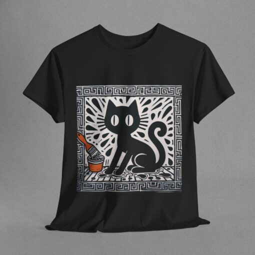 Whimsical Cat Graphic Tee, Great for Cat Lovers, Unique Gift, Cozy Comfort, Cute Top