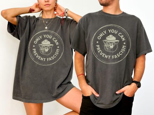 Only You Can Prevent Fascism Shirt, National Park Bear, Comfort Colors Tee, Progressive Liberal Funny Gift - Image 5