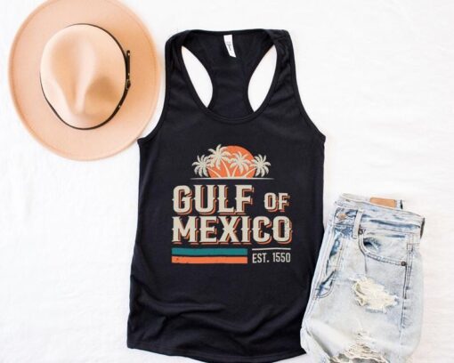 Gulf of Mexico Tank Top, Mexico 1550 Retro Vintage Top, Vacation Mexico Top - Image 5