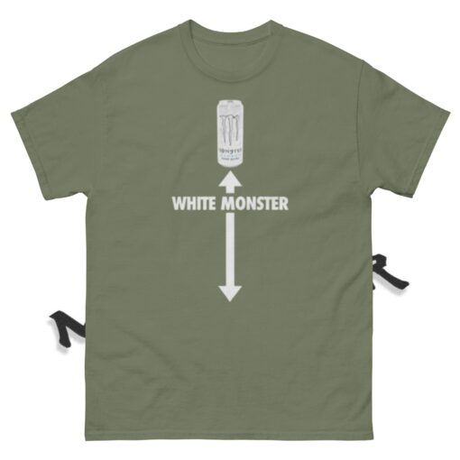 White Monster Double Arrow Shirt, Double White Monster Shirt, Gift For Him, Funny Tiktok Viral - Image 4