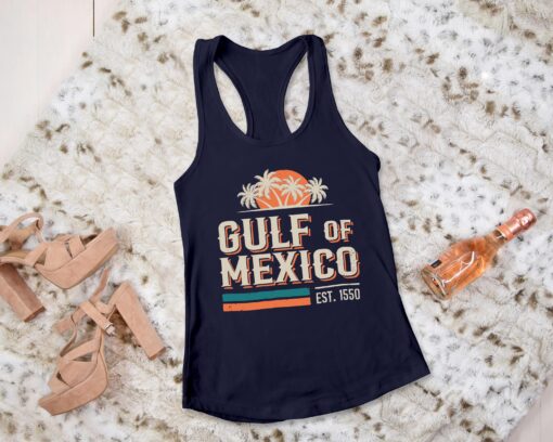 Gulf of Mexico Tank Top, Mexico 1550 Retro Vintage Top, Vacation Mexico Top - Image 4