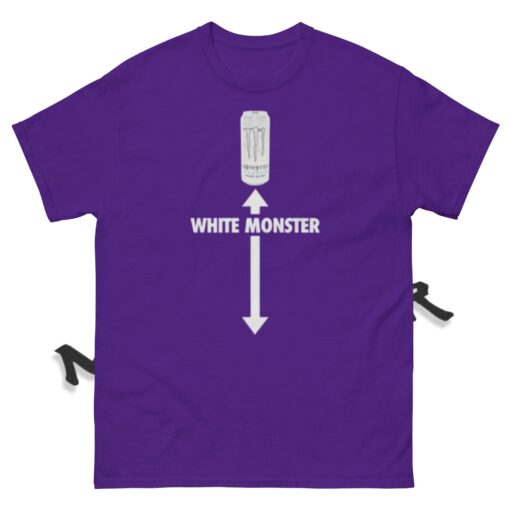 White Monster Double Arrow Shirt, Double White Monster Shirt, Gift For Him, Funny Tiktok Viral - Image 3