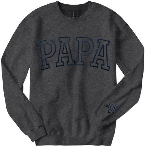Personalized Dad Sweatshirt with Kid Names on Sleeve, Fathers Day Gift, Birthday Gift for Dad - Image 4
