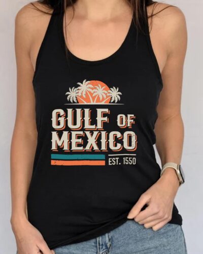 Gulf of Mexico Tank Top, Mexico 1550 Retro Vintage Top, Vacation Mexico Top