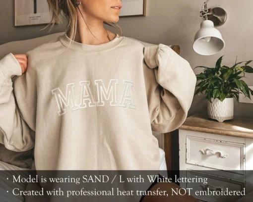 Personalized Mama Sweatshirt with Kid Names on Sleeve, Mothers Day Gift, Birthday Gift for Mom - Image 3
