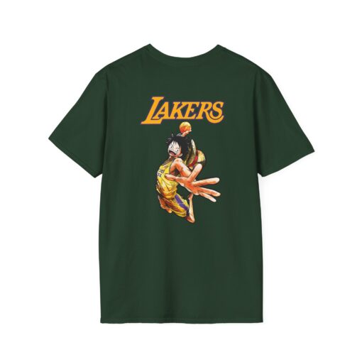 One Piece X Lakers Shirt, Luffy Lakers Shirt, One Piece Basketball Tee, Luffy Shirt - Image 2