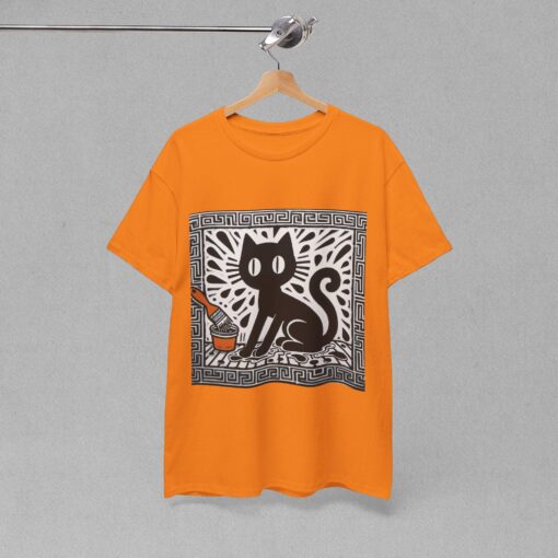Whimsical Cat Graphic Tee, Great for Cat Lovers, Unique Gift, Cozy Comfort, Cute Top - Image 4